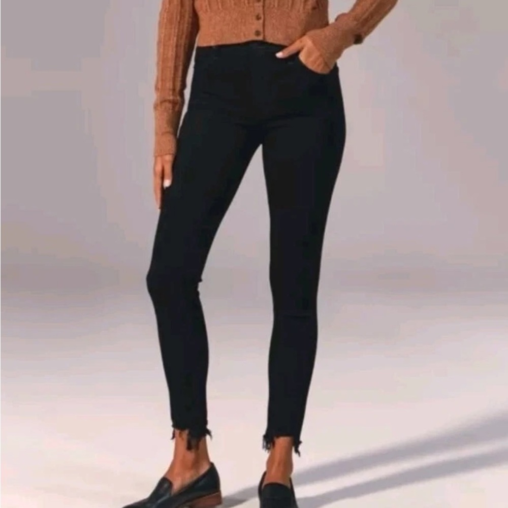 Abercrombie & Fitch Black Curve Love Super Skinny Ankle Jeans